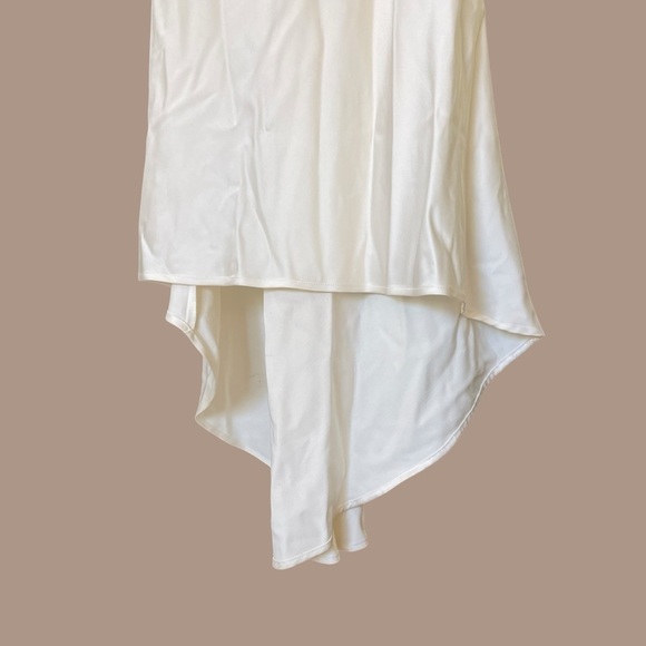 Significant Other Lucile Bridal Strapless Satin Gown with Train Bone White 4, S - Picture 5 of 16